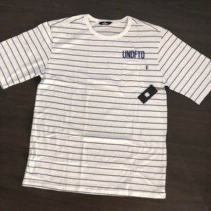 Brand new UNDEFEATED striped shirt